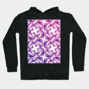 Purple Geometric Pinwheel Pattern Hoodie